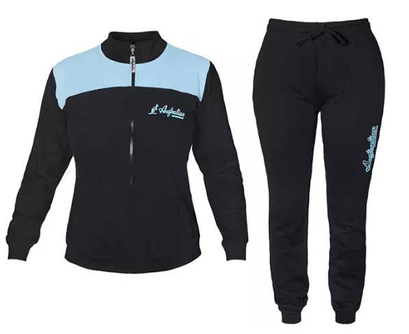 NHP International - Wholesale Tracksuit - Women's - Black/blue 'Australian' Homewear homesuits / tracksuits for 2