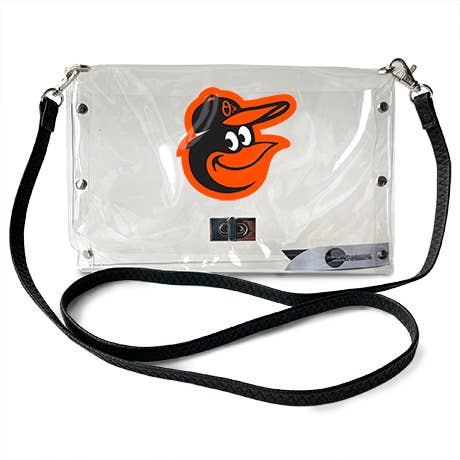 Little Earth Productions - Wholesale Crossbody Bag - Women's - MLB Baltimore Orioles Clear Envelope Purse