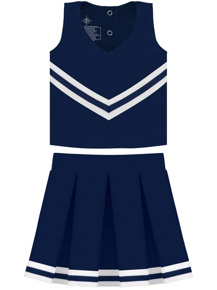 Creative Knitwear - Wholesale Dress - Kids - Custom Girls 3-Piece Cheer Dress: Screen Print1