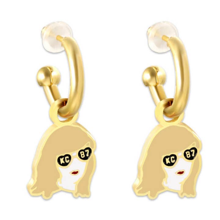 EB and Co. - Wholesale Huggie Earrings - Taylor Swift Huggie Hoop Earrings0