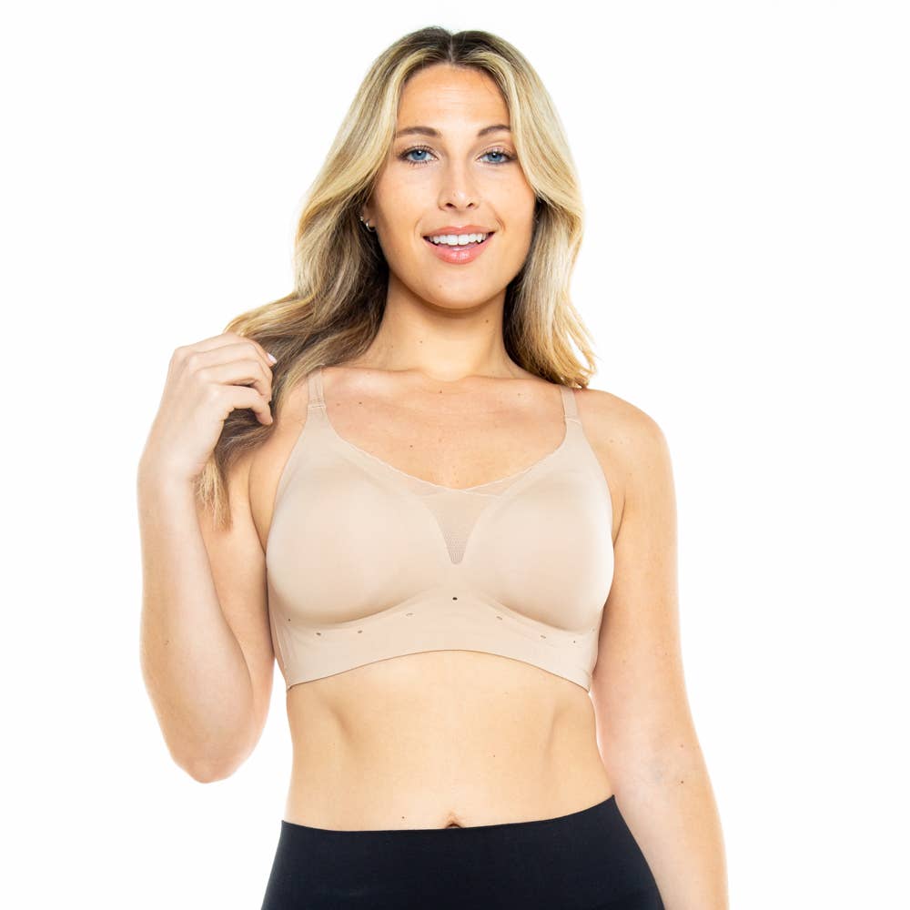 Rhonda Shear - Wholesale Bra - Women's - Perforated Gel Bra with Mesh Detail1
