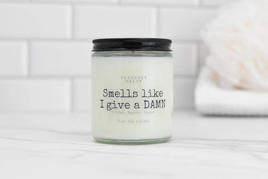 Slightly Salty - Wholesale Jar/Filled Candle - Smells Like I Give a Damn – Citrus Soy Candle0