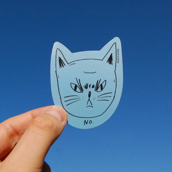 Badger & Burke - Wholesale Sticker - Snitty Kitty "No" Sticker