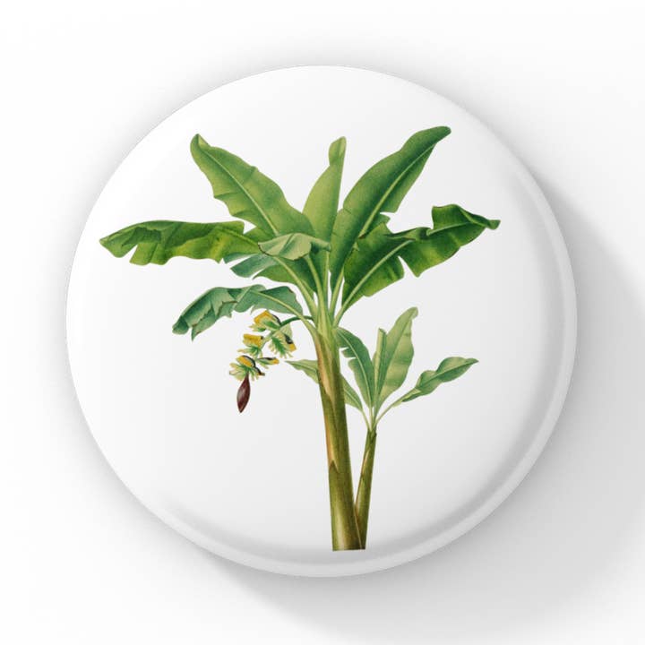 Banana Tree Pin Button, Tree Banana Keychain, Banana Magnet for wholesale by NatureCuts