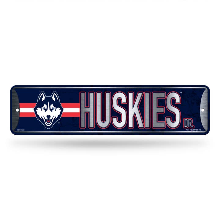 Rico Industries - Wholesale Sign - NCAA Connecticut Huskies - UCONN Metal Street Sign
