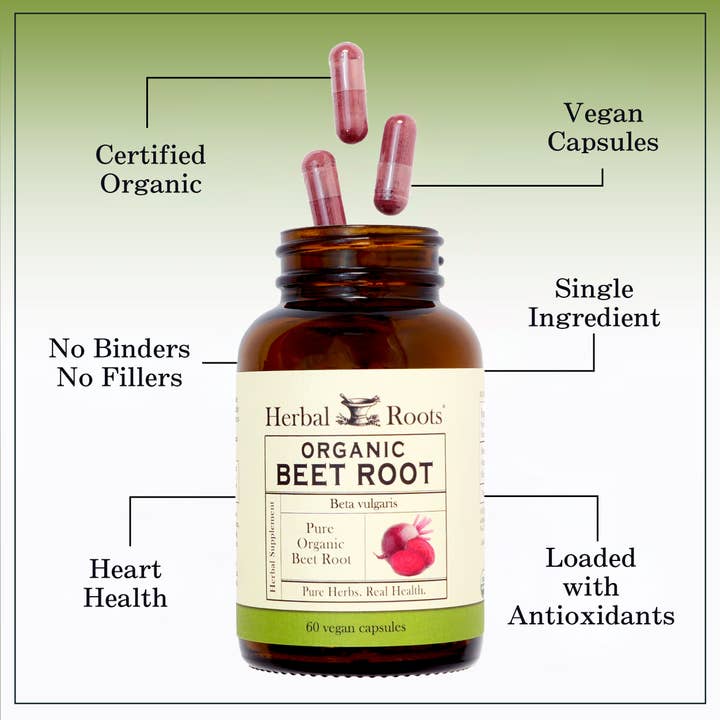 Herbal Roots - Wholesale Oral Supplement/Vitamin - Herbal Roots Organic Beet Root Capsules2