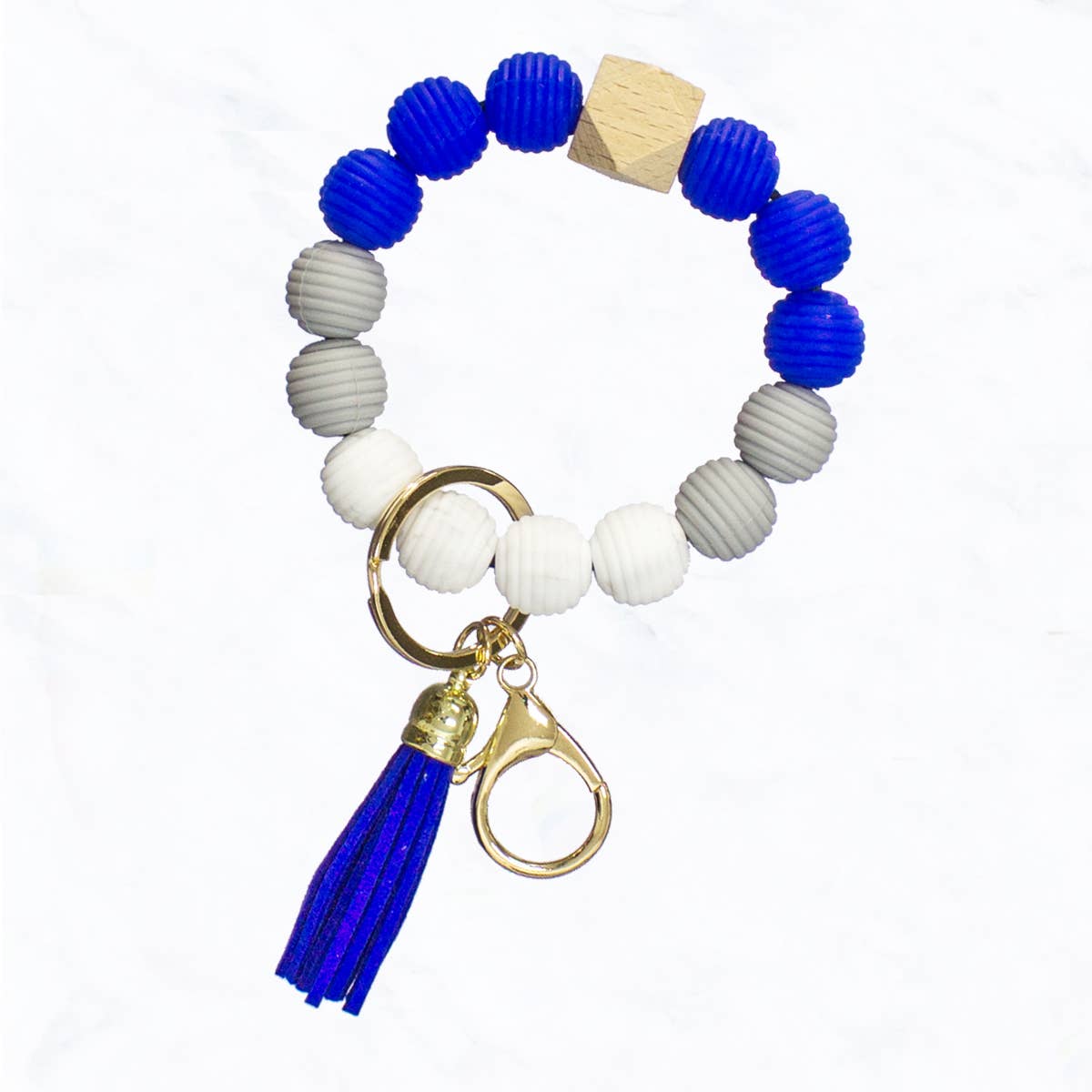 Suzie Q USA – wholesale Nyckelringar - Dam – Färgglada rep mönster rund silikon nyckelring & nyckelring10