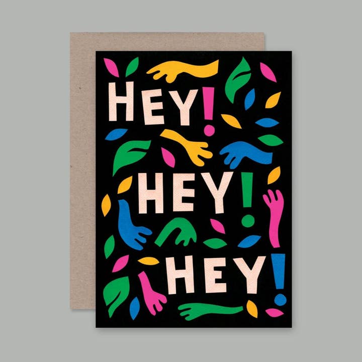 Hey Hey Hey card for wholesale by AHD Paper Co