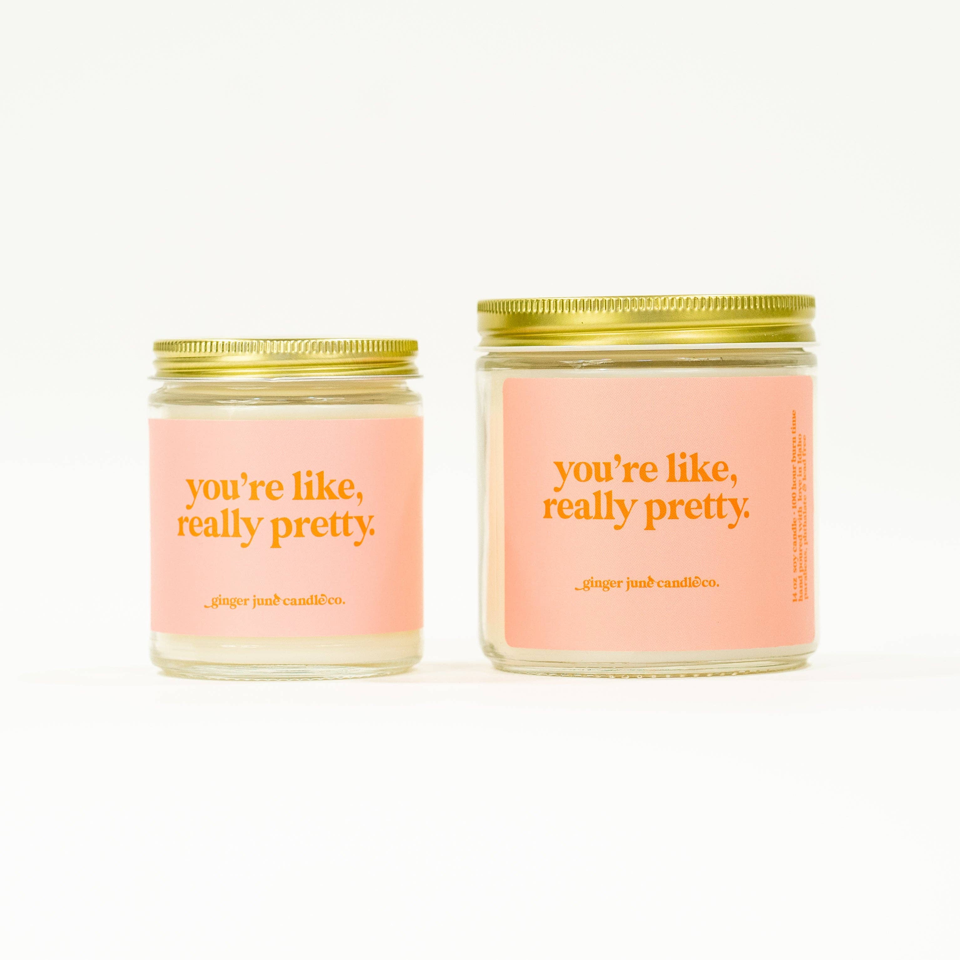 Ginger June Candle Co. - Wholesale Jar/Filled Candle - you're like, really pretty • soy candle • 2 sizes, 2 colors to choose from1