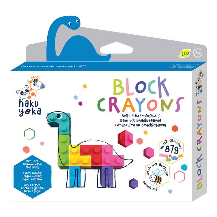 DAM - Wholesale Crayons - Kids & Baby - Haku Yoka - FULL Display Block Crayons, 93