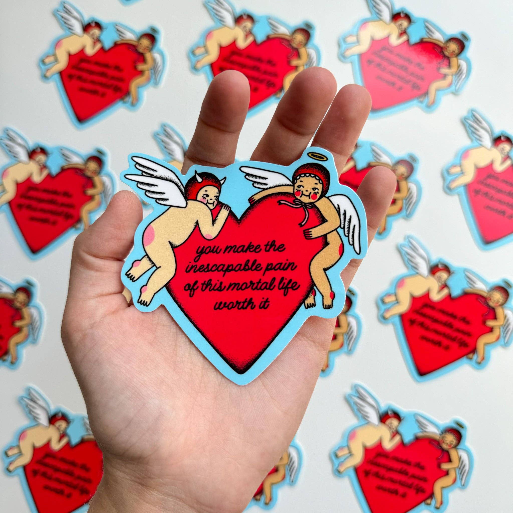 Ren-O-Graphics - Wholesale Sticker - STICKER MET ENGEL IN HET STERFELIJK LEVEN2