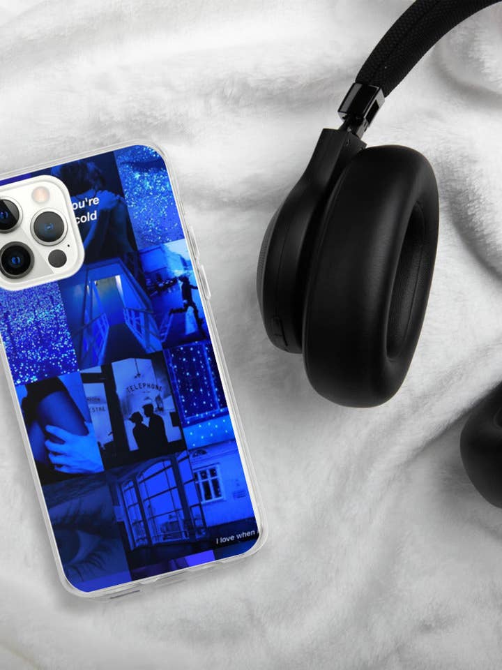 Funda iPhone - Collage azul para venta al por mayor de Expressionz Runway