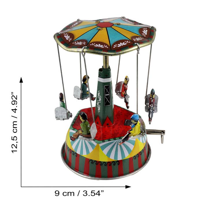 Tribal Trade GmbH - Wholesale Decorative Figurine - Tin toy carousel music 01 Amelie music box musical4