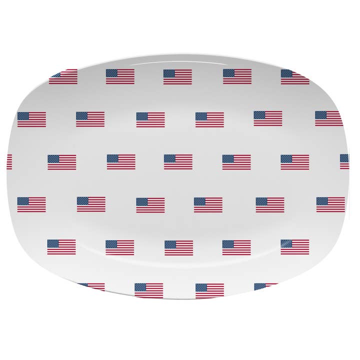 Platter - Amerikanska flaggor 4 juli för wholesale av Peachy Pendants