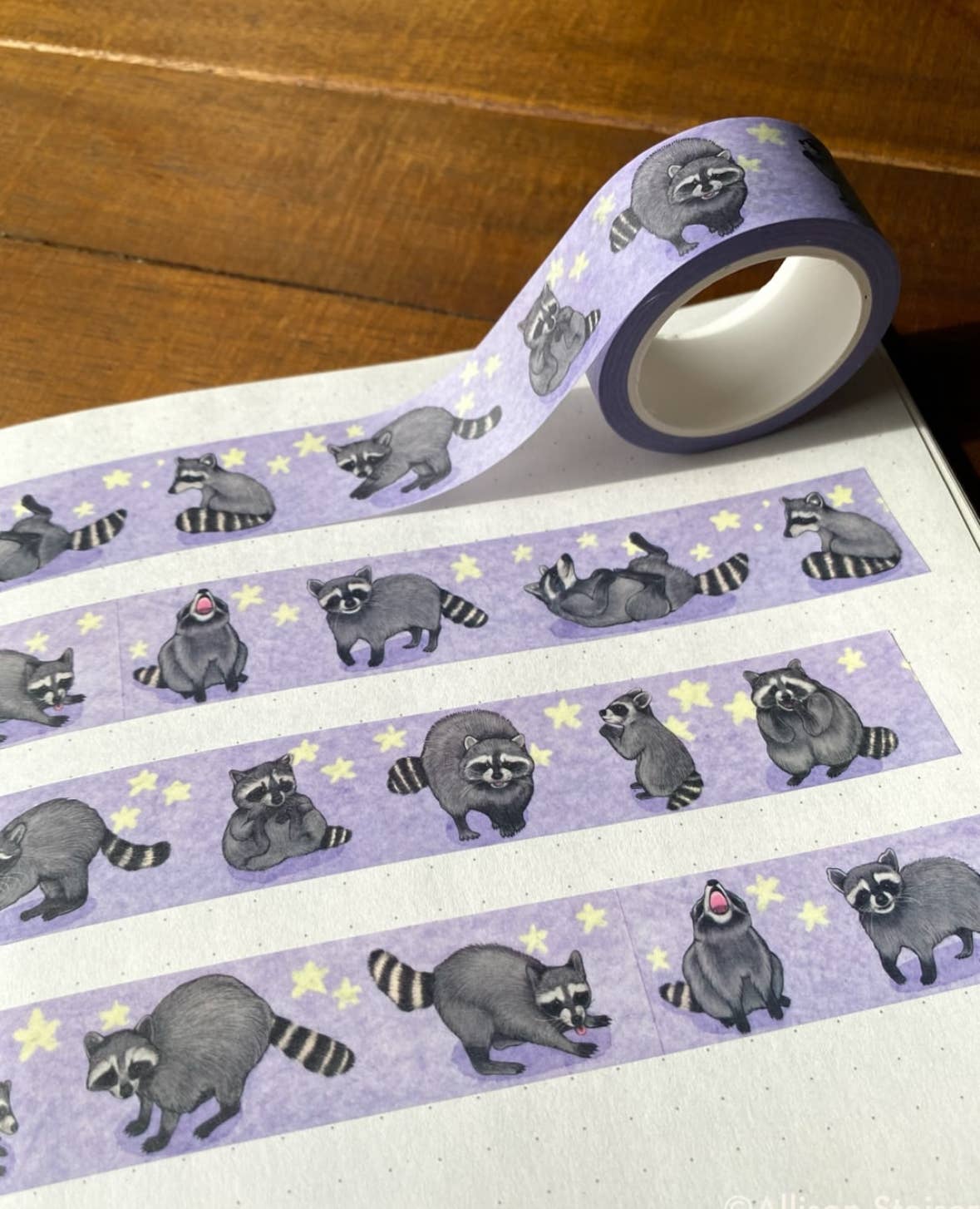 Allison Stoiser Art - Wholesale Washi Tape - Rambunctious Raccoons Washi Tape1