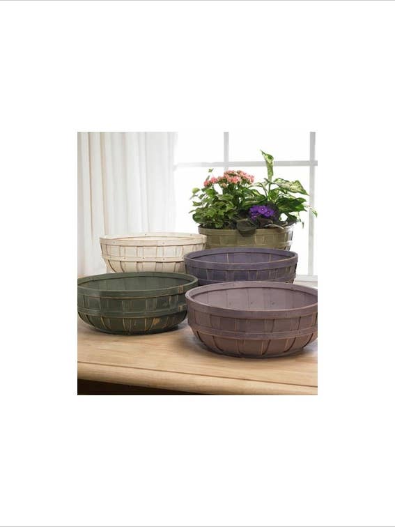 Rustic Basket-Style Planter Bowl Set x5 Item #62333 for wholesale by Napco