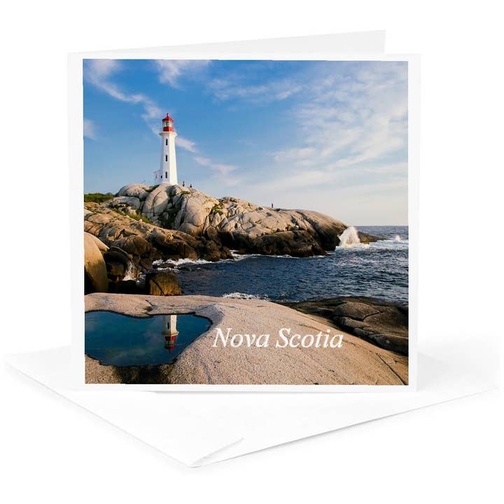 3dRose, Afbeelding van Vuurtoren in Nova Scotia Canada, Wenskaart voor wholesale door 3dRose