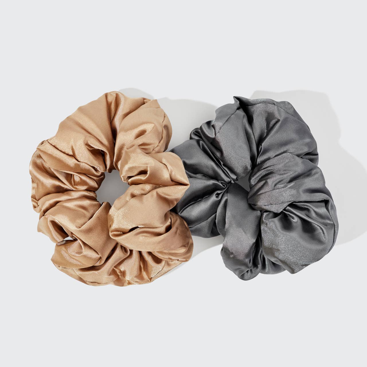 KITSCH - Wholesale Scrunchie - Women's - Satin Sleep Pillow Scrunchies - Charcoal/Gold5