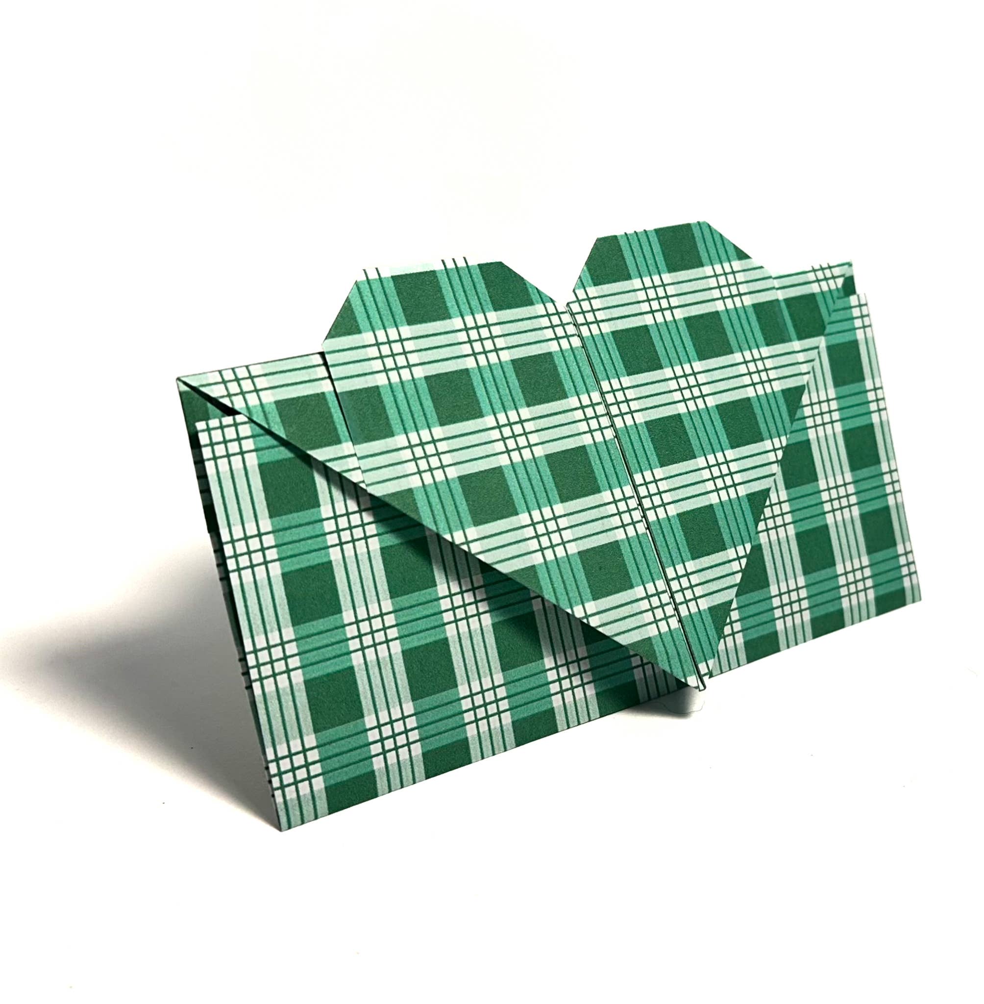 Handmade Aloha Kauai - Wholesale Envelopes - Handmade Origami Heart Envelope - Palaka Print3