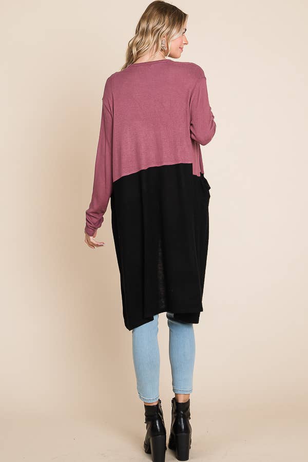 Culture Code – Engroshandel Cardigan - Dame – CHD1348LA - FARVEBLOK HALV DUSTER15