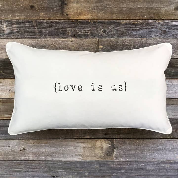 Love Is Us Pillow for wholesale by Sweet Gumball Inc.