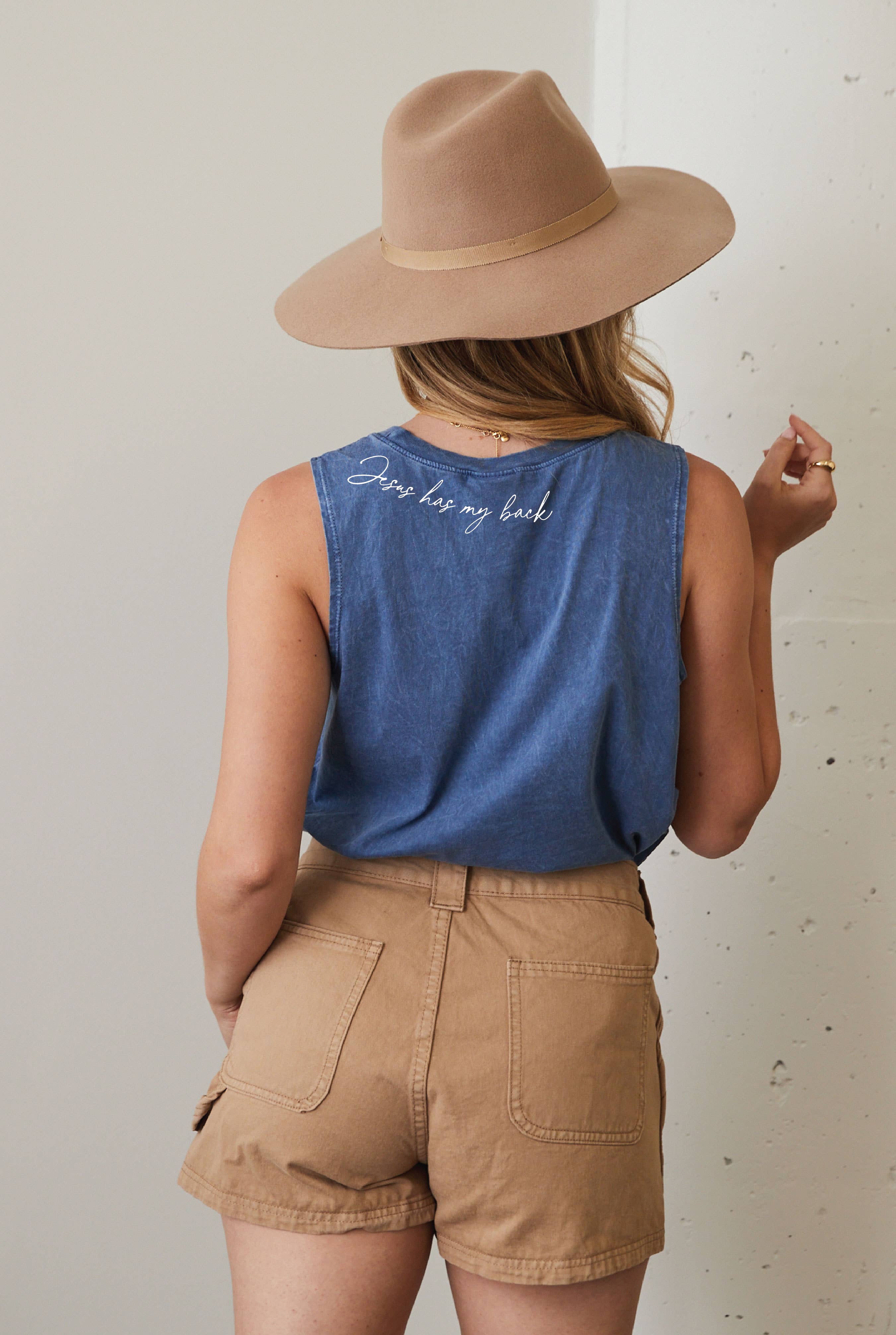 OAT COLLECTIVE - Wholesale Tank Top - Women's - JESUS HAS MY BACK Mineral Graphic Tank Top14