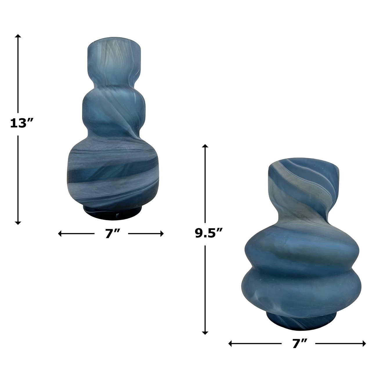 2626 Designs – Vaso por atacado – Vaso Moderno Decorativo em Vidro Artesanal Azul6