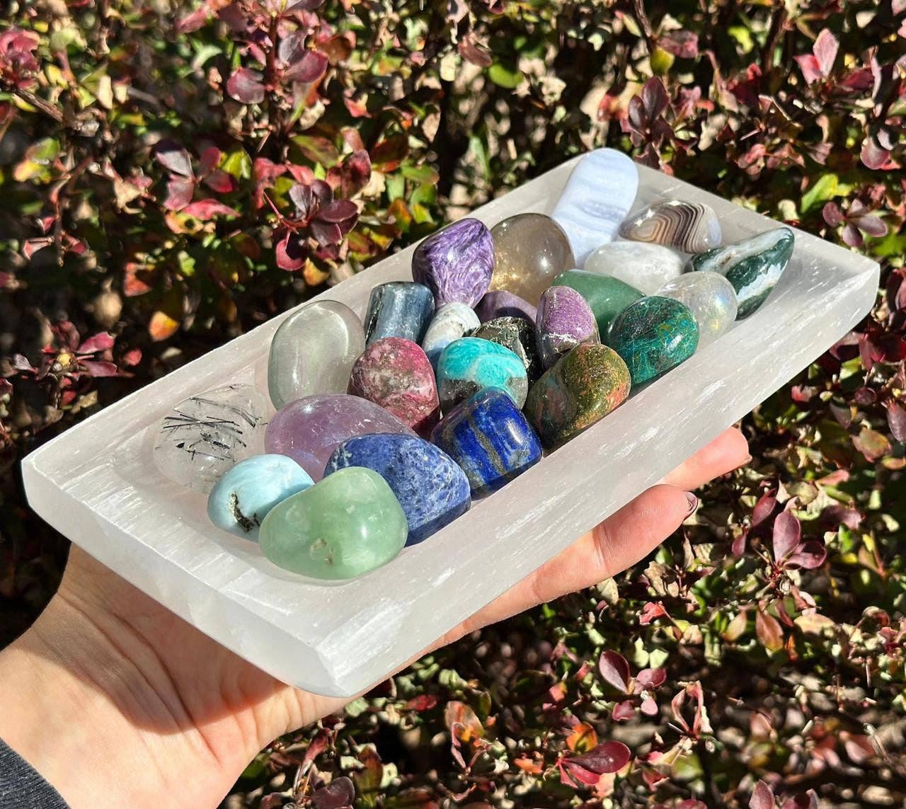 New Moon Beginnings - Wholesale Crystal Charging Plate - Selenite Bowls (10 Options!) Selenite Crystal Charging Bowls3