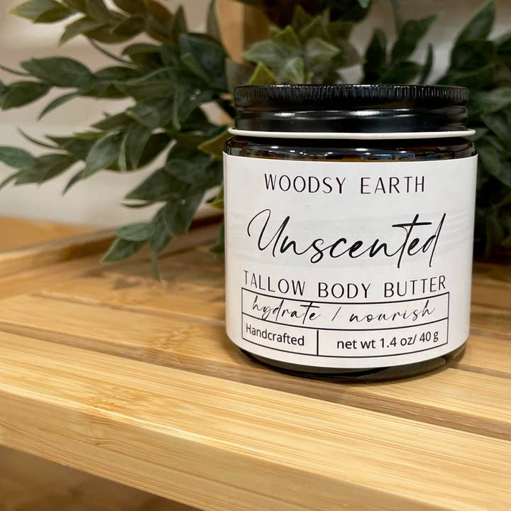 Unscented Whipped Tallow Body Butter | Sensitive Skin for wholesale by Woodsy Earth