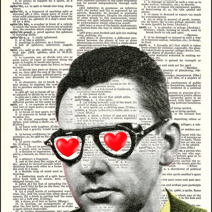 Larry Loveingsworth Dictionary Print for wholesale by Fresh Prints of CT