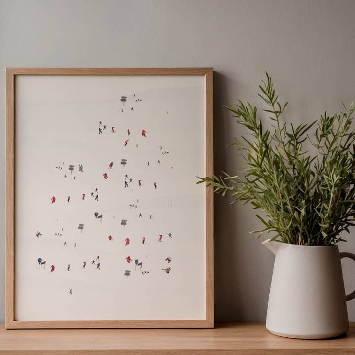 Alpina skidåkare A4 giclée-tryck på 310gsm Hahnemühle-papper för wholesale av The Life Cycle Design