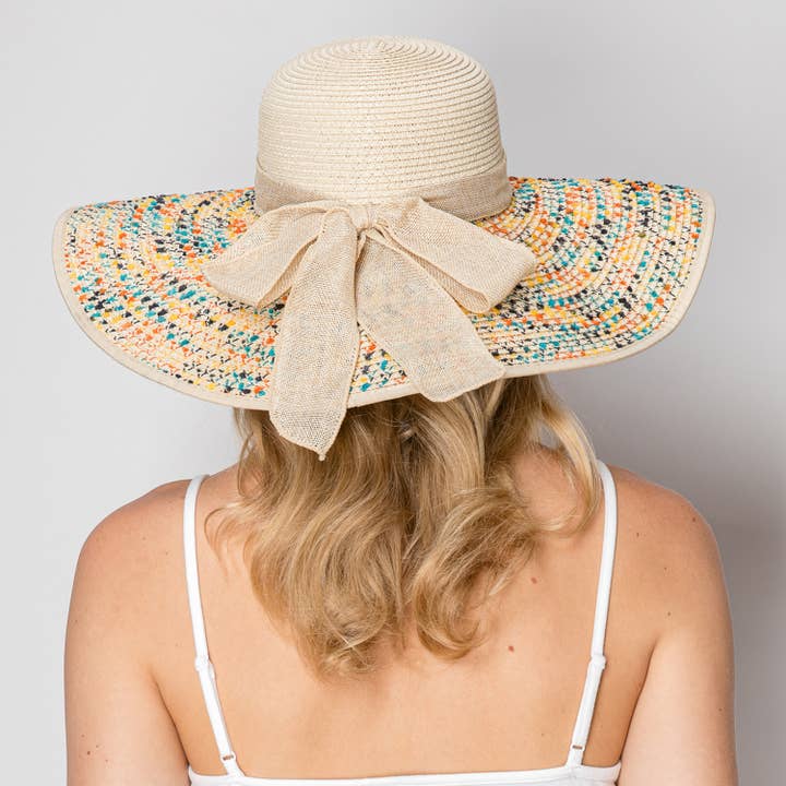 SP Sophia Collection - Wholesale Straw Hat - Women's - Floppy Oversized Wide Brim Straw Woven Sun Hat 9