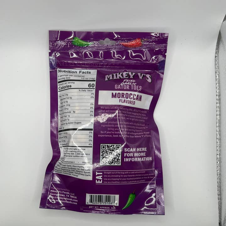 Mikey V's Foods – wholesale Chips – Gator tår (friterad vitlök) - marockanska