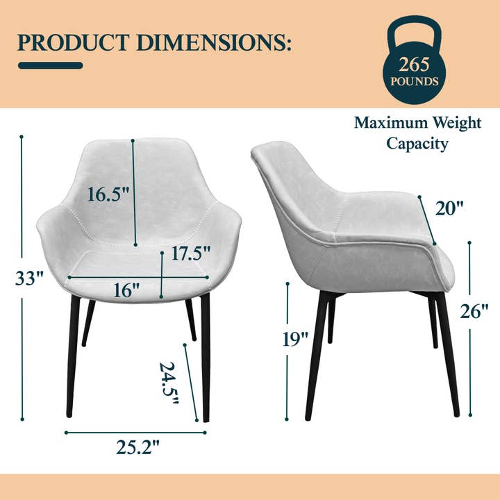 LeisureMod - Wholesale Chair - Markley Modern Ergonomic Leather Upholstered Dining Chair14