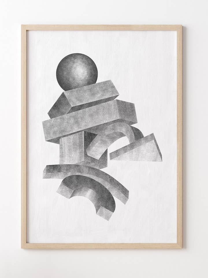 Geometrisk konsttryck affisch (utan ram) för wholesale av MAISON CHARLOT