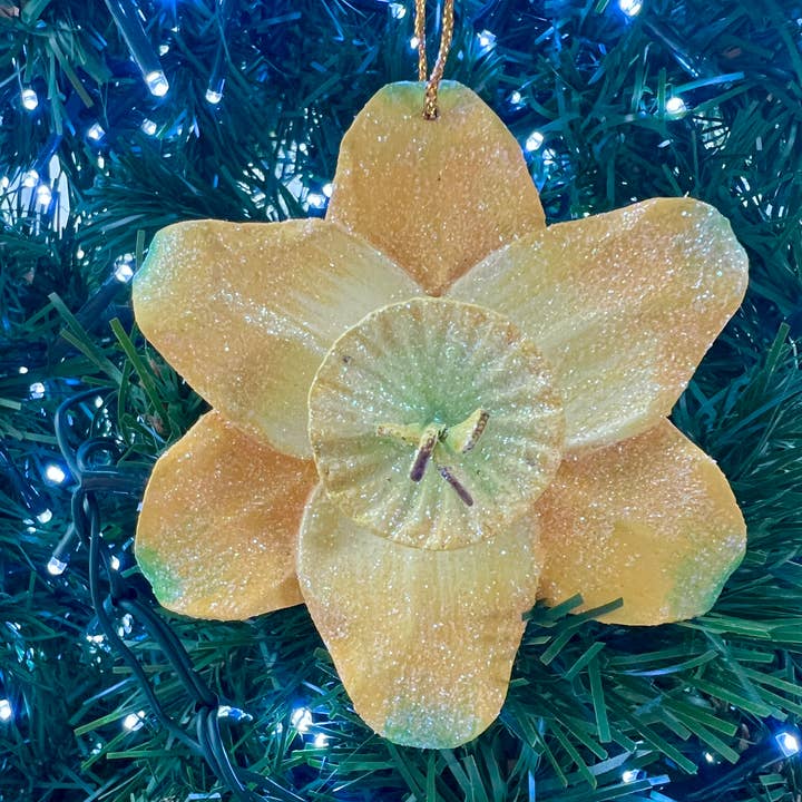 Erik & Mike - Wholesale Ornament - Christmas Flower Ornament Daffodil Yellow