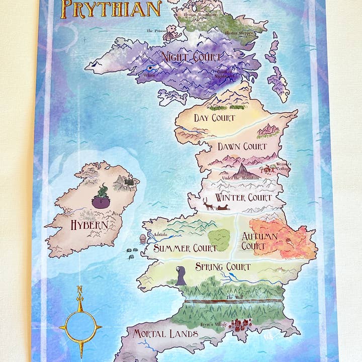 Awkward Affections – wholesale Art print – Prythian Map // Fantasy Landscapes // ACOTAR // Book Art2