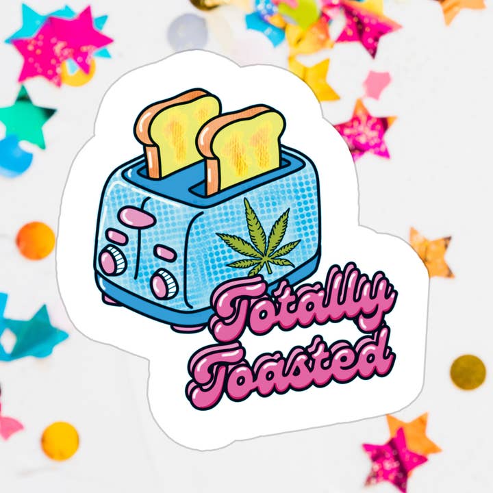 Autocollant en vinyle imperméable drôle de feuille de Mary Jane 420 pour la vente par Stickers+ X Ashley Bexar