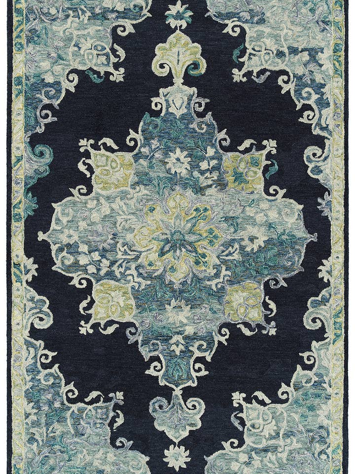 Elijah Collection Navy Runner Runner 2'6" x 8' por atacado de contempo fashion