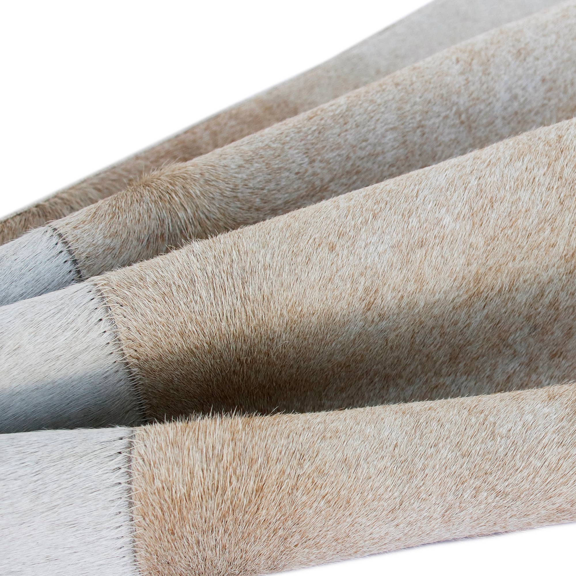 LR Home - Wholesale Throw/Decorative Pillow - Hand-Made Ivory/Beige Striped Faux Hide Indoor Throw Pillow3