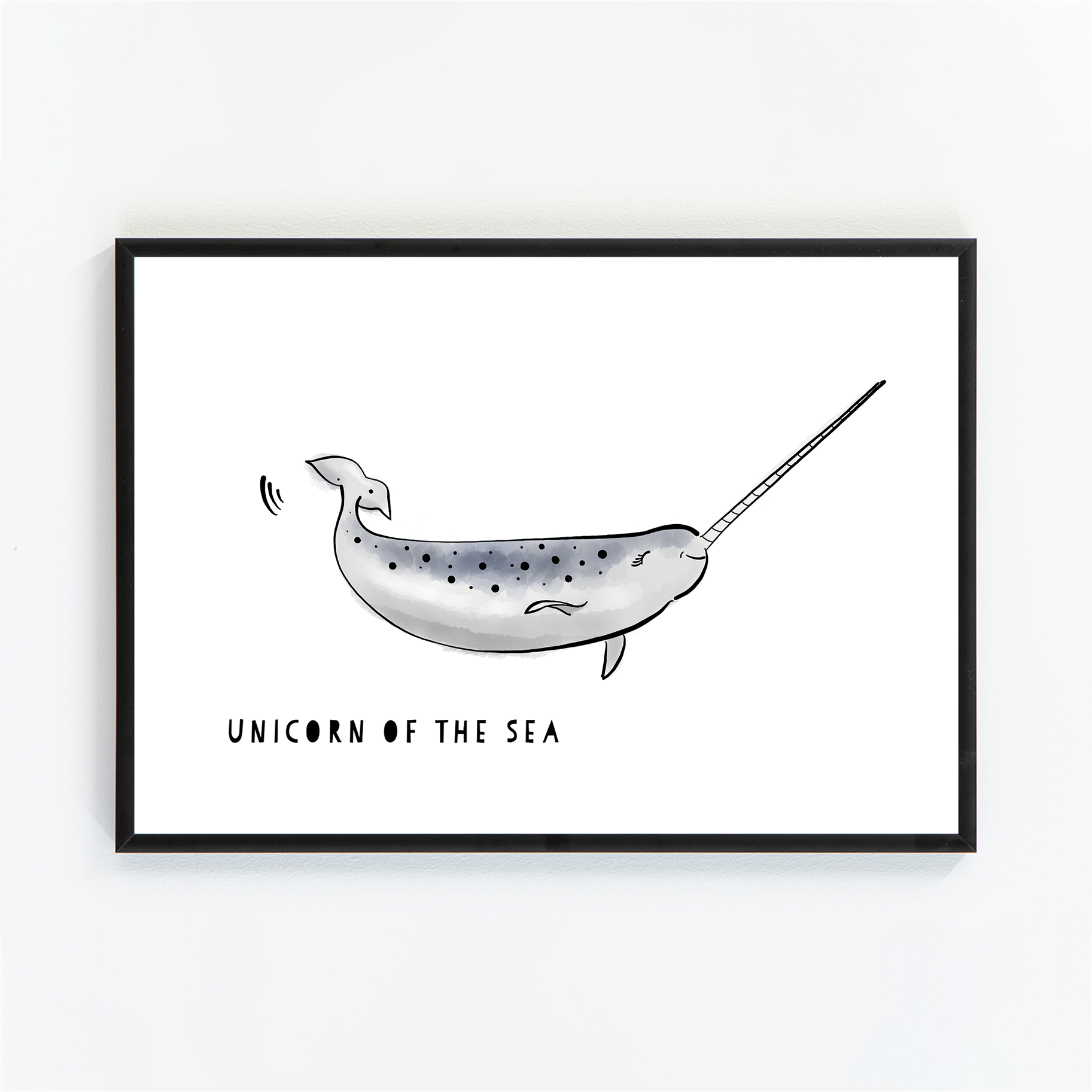 Wild Cherry Prints – wholesale Konsttryck – Enhörning av havet Print0