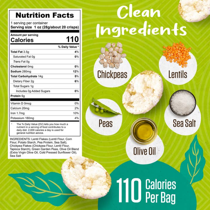 PeaKaPop - Wholesale Puffed Snack - PeaKaPop Veggie Crisps Sea Salt