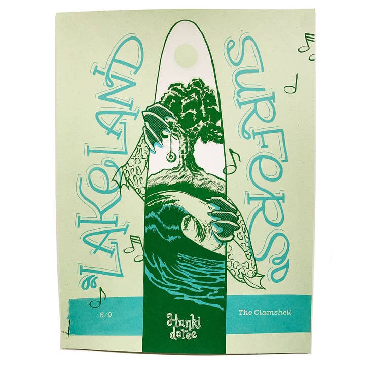 Lakeland Surfers poster for wholesale by Sherbet Punch Studios