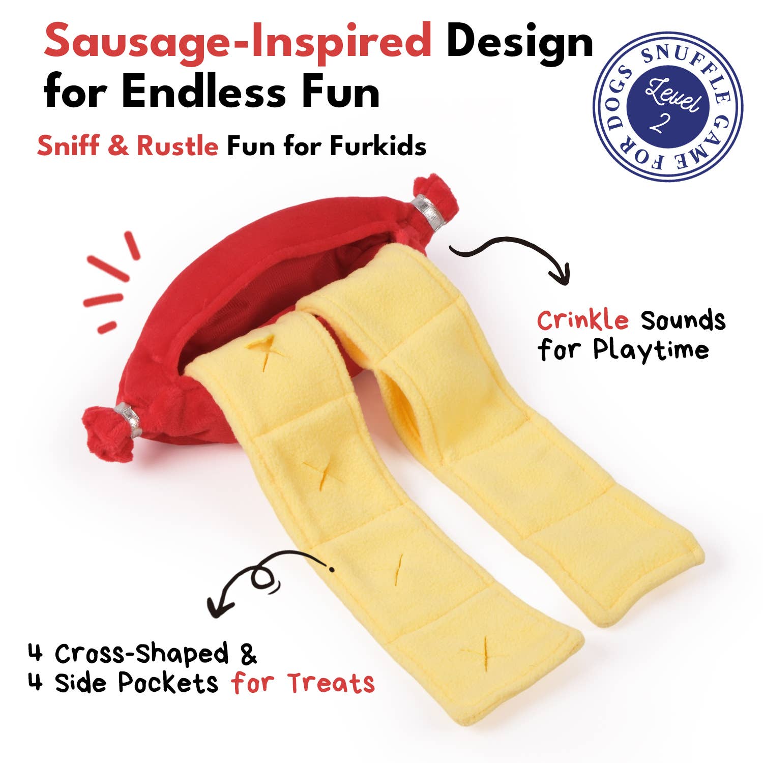 CHEWFFON – Peluche - Cão por atacado – Brinquedo para Cães CHEWFFON Salsicha Snuffle2