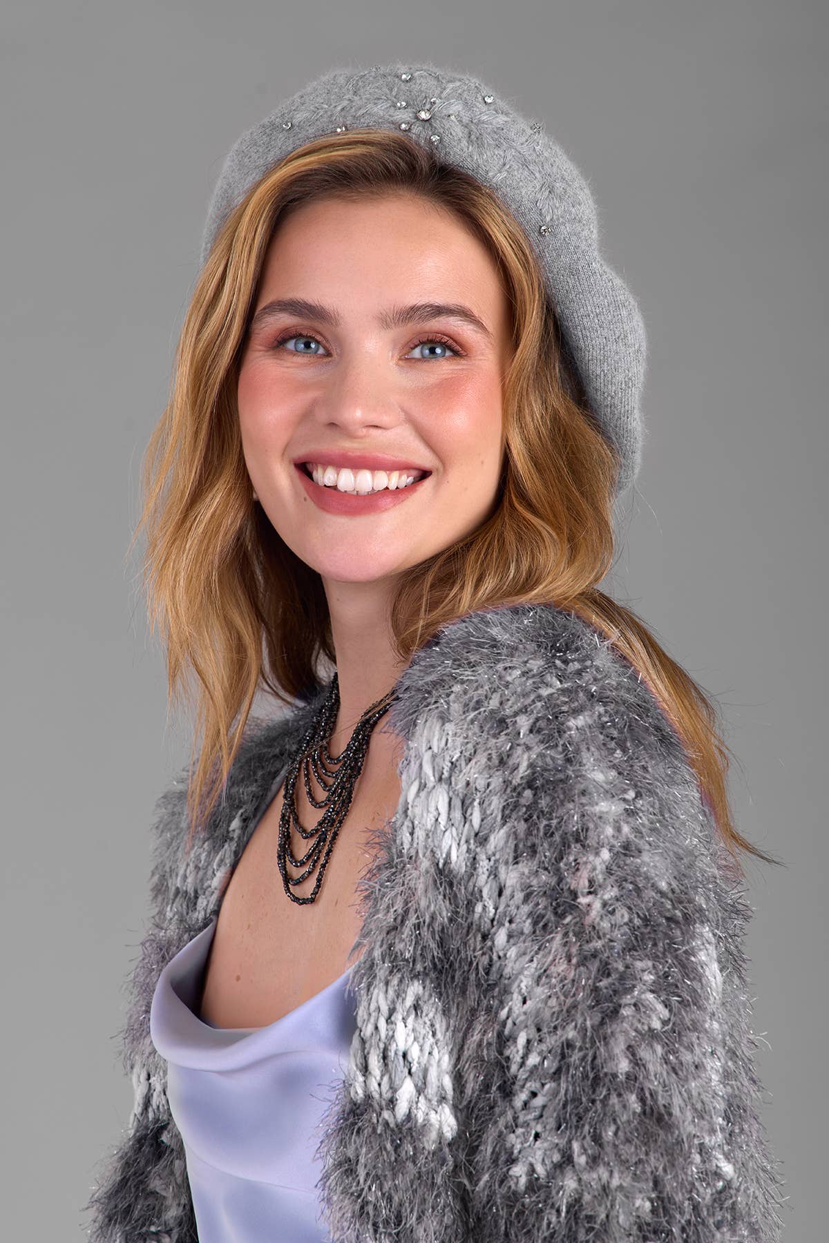 SAACHI - Wholesale Cardigan – Women’s - Eyelash Hand Knit Cardigan6