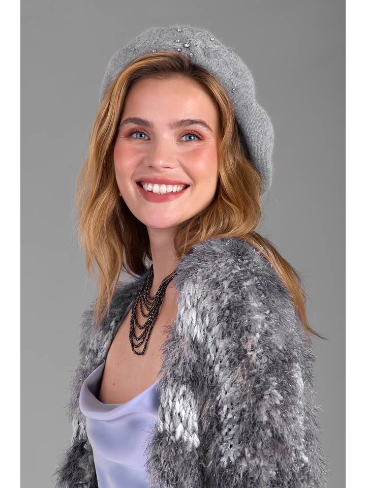 SAACHI - Wholesale Cardigan - Women's - Eyelash Hand Knit Cardigan6