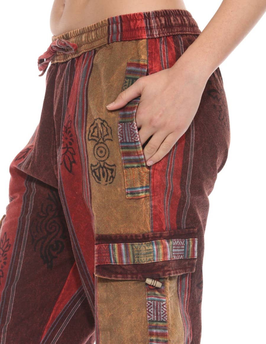 The Collection Royal / Royal Handicrafts - Wholesale Pants - Women's - Cotton Washed Boho Hippie Genie Pants36