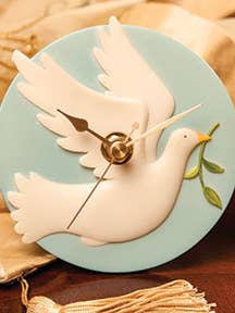 Dove With Branch Clock for wholesale by Ibis and Orchid Design