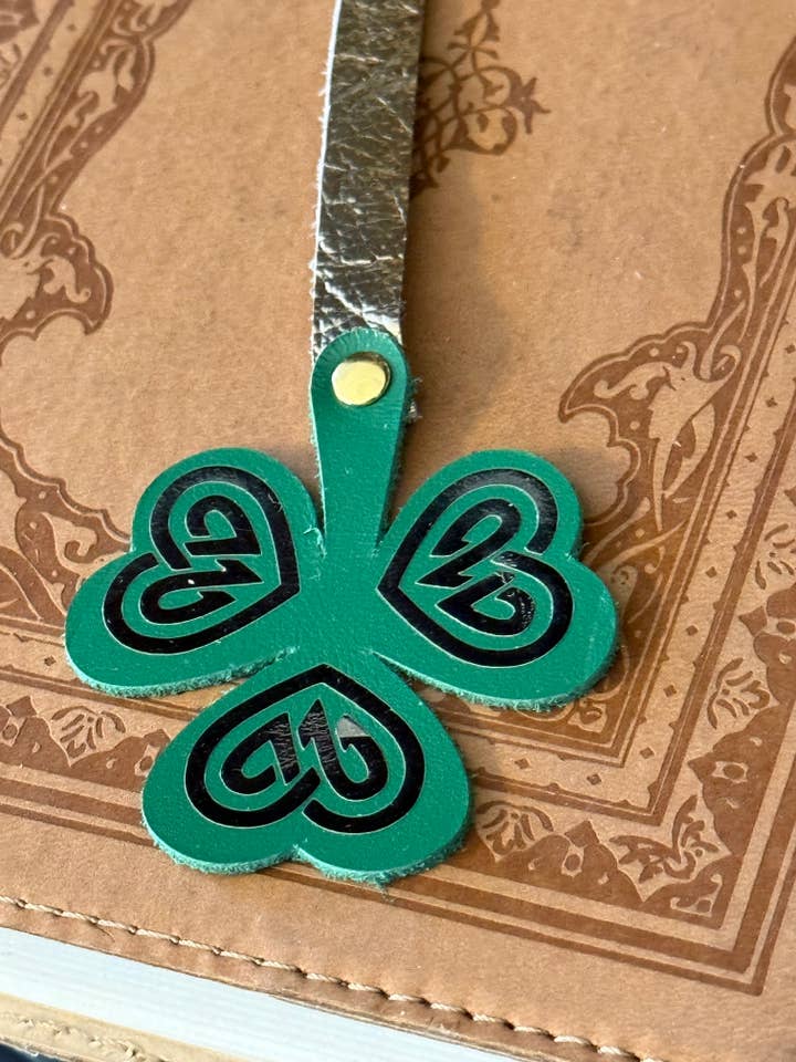 Læderbogmærke - Keltisk Kløverblad for engroshandel hos Booklings Studio