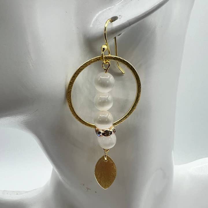 Ädelstensörhängen/Guldringar, Staplad Kattsöga för wholesale av Ritzy Roxx